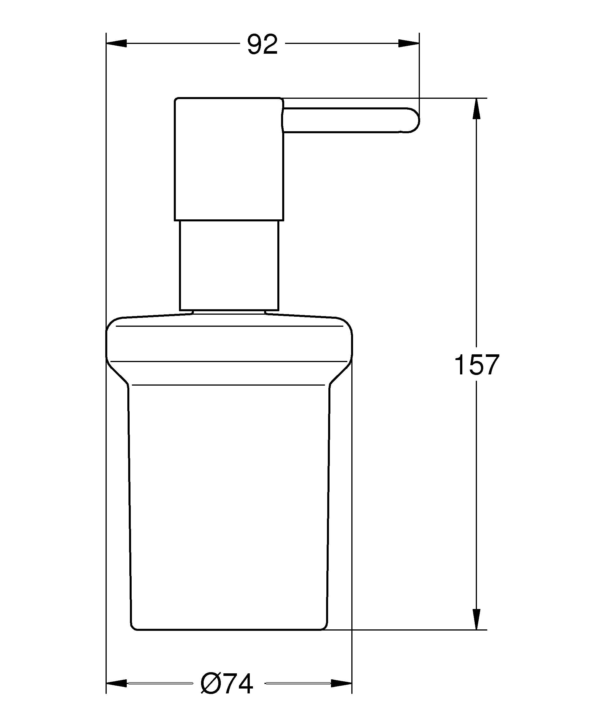 Grohe Start 411882430 dispenser sapone nero opaco vetro
