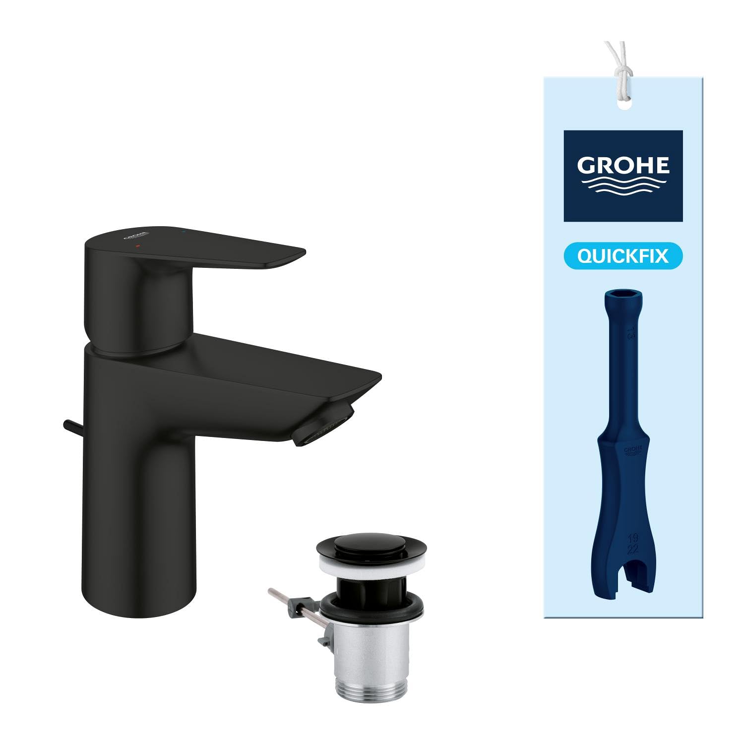 GROHE Start Edge 233422431 miscelatore lavabo nero opaco taglia S