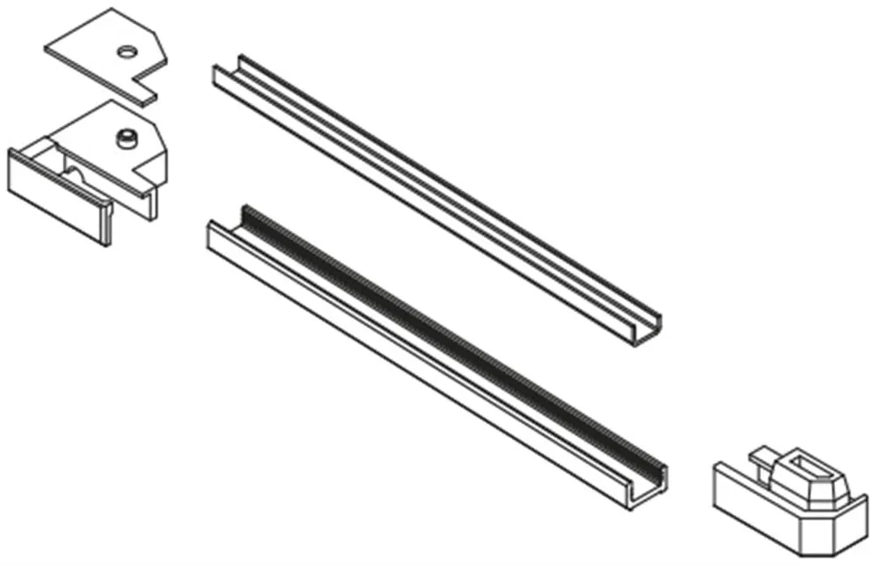 Vismaravetro Serie 8000 KIT SMF ricambio box doccia argento satin SX
