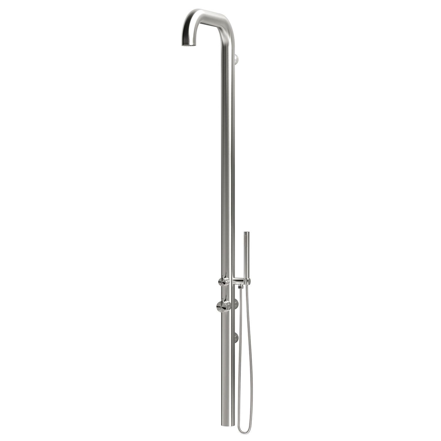 Sined Chia Parete Inox doccia esterna acqua calda fredda