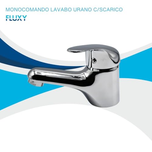 Fluxy Urano rubinetto lavabo cromato con piletta