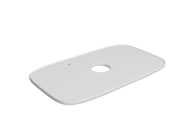 Scarabeo Solid ripiano ceramica SX per lavabo bianco