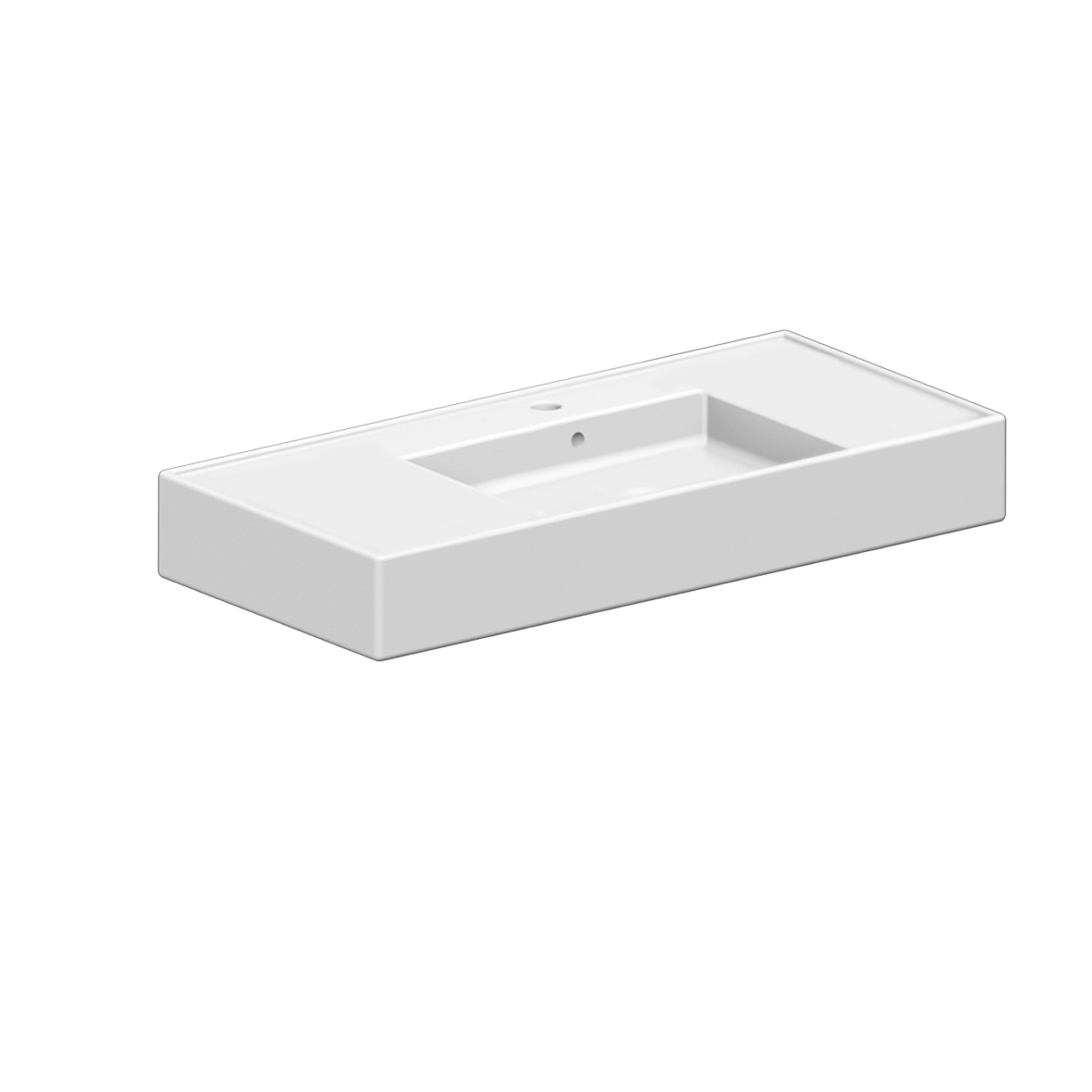 Scarabeo Teorema 2.0 100 lavabo ceramica Double Shelf