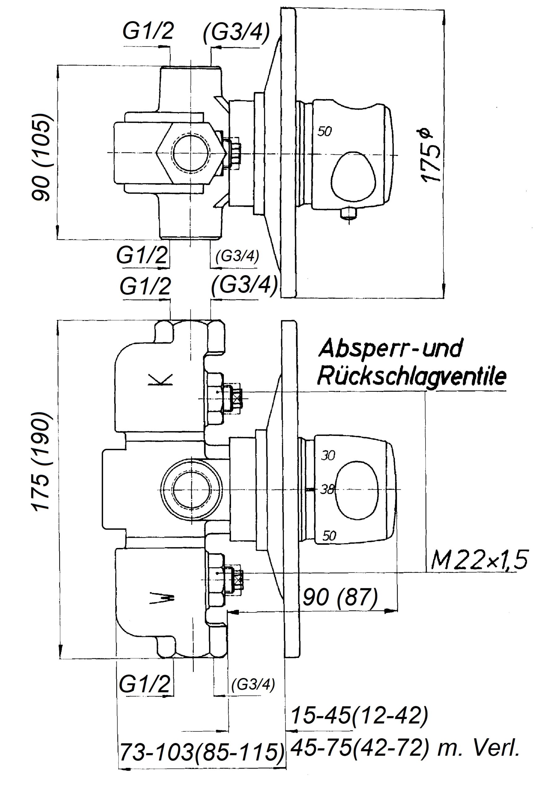 Schmiedl Diagonal GS04504U1 termostatico incasso tondo