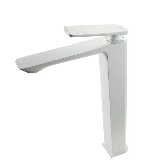 Solvex SP-12008-B miscelatore lavabo bianco girevole ottone