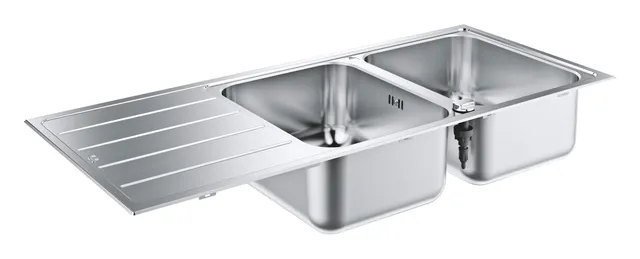 Grohe K500 lavello cucina inox con gocciolatoio 116x50