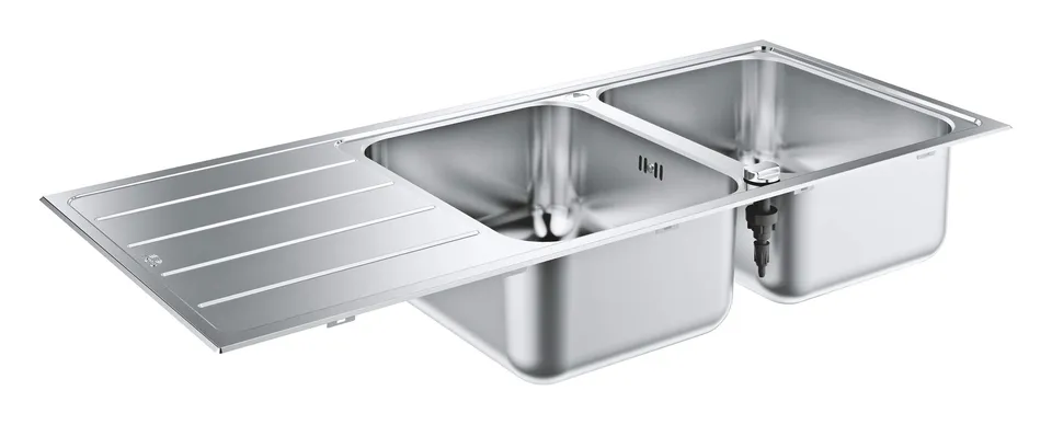 Grohe K500 lavello cucina inox con gocciolatoio 116x50