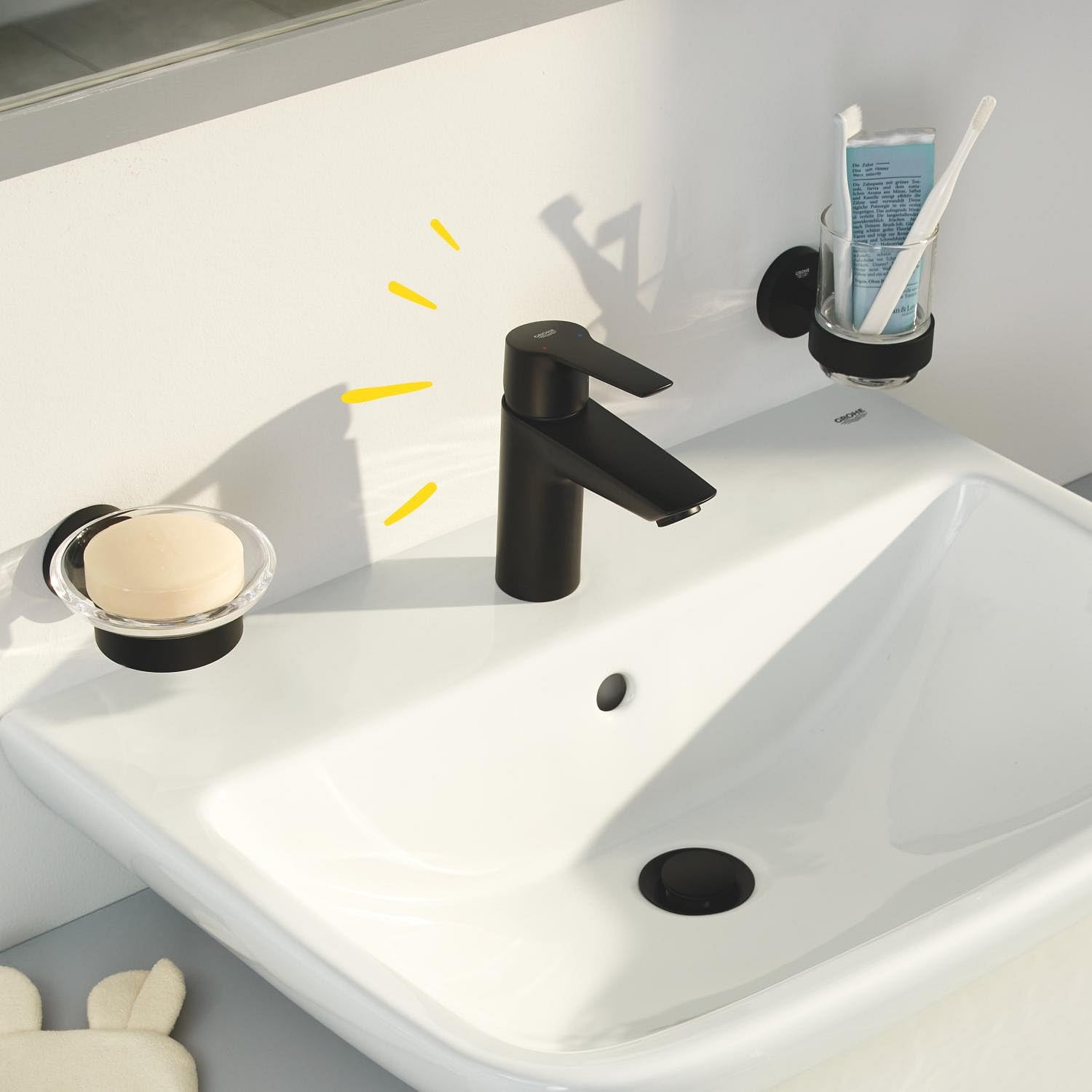 Grohe Start 235502432 miscelatore lavabo nero opaco risparmio