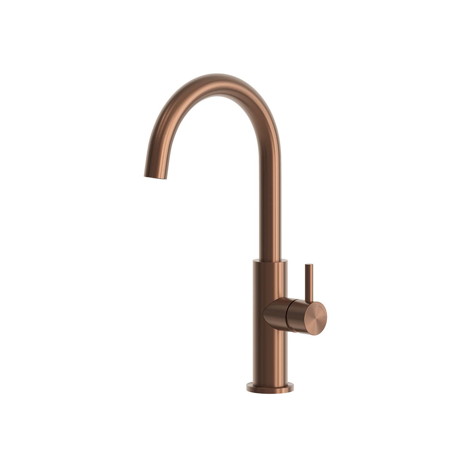 Sined Levante Rubinetto Cucina Alto Oro Rosa Inox