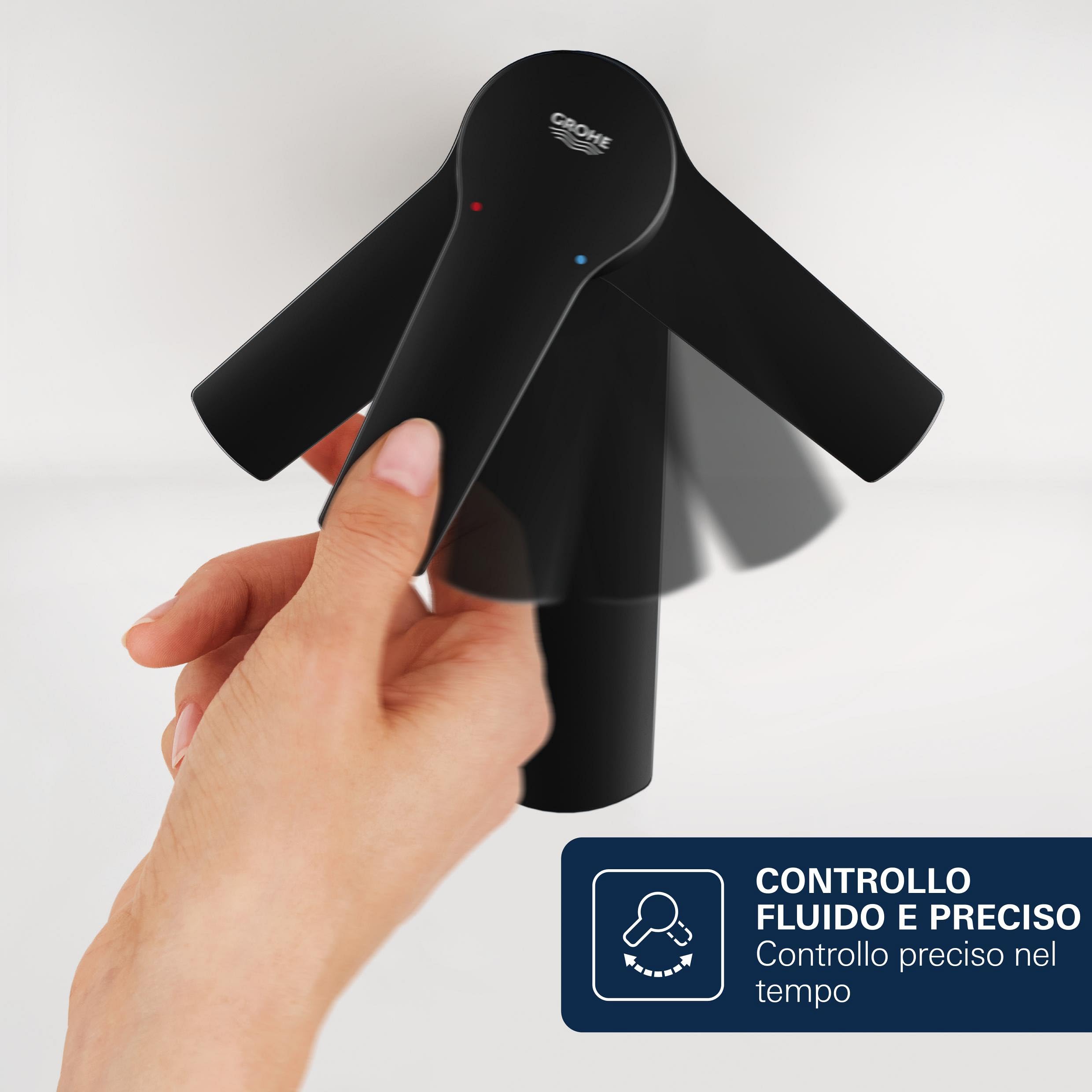 GROHE Start Edge 233452431 miscelatore bidet nero opaco pop-up