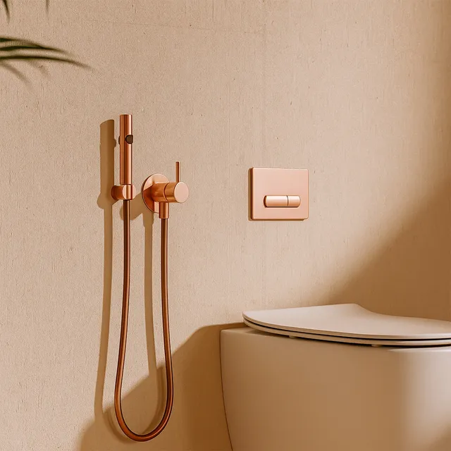 Sined Water Set Doccino Bidet WC Oro Rosa Inox