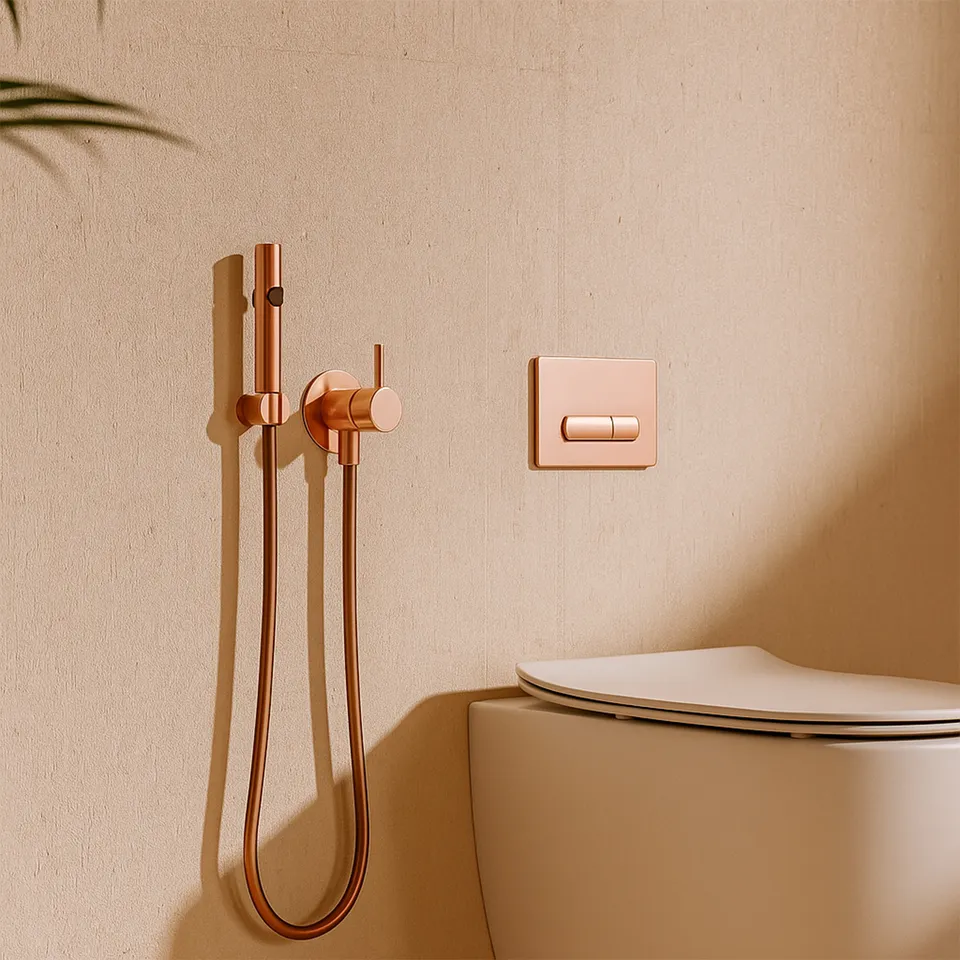 Sined Water Set Doccino Bidet WC Oro Rosa Inox