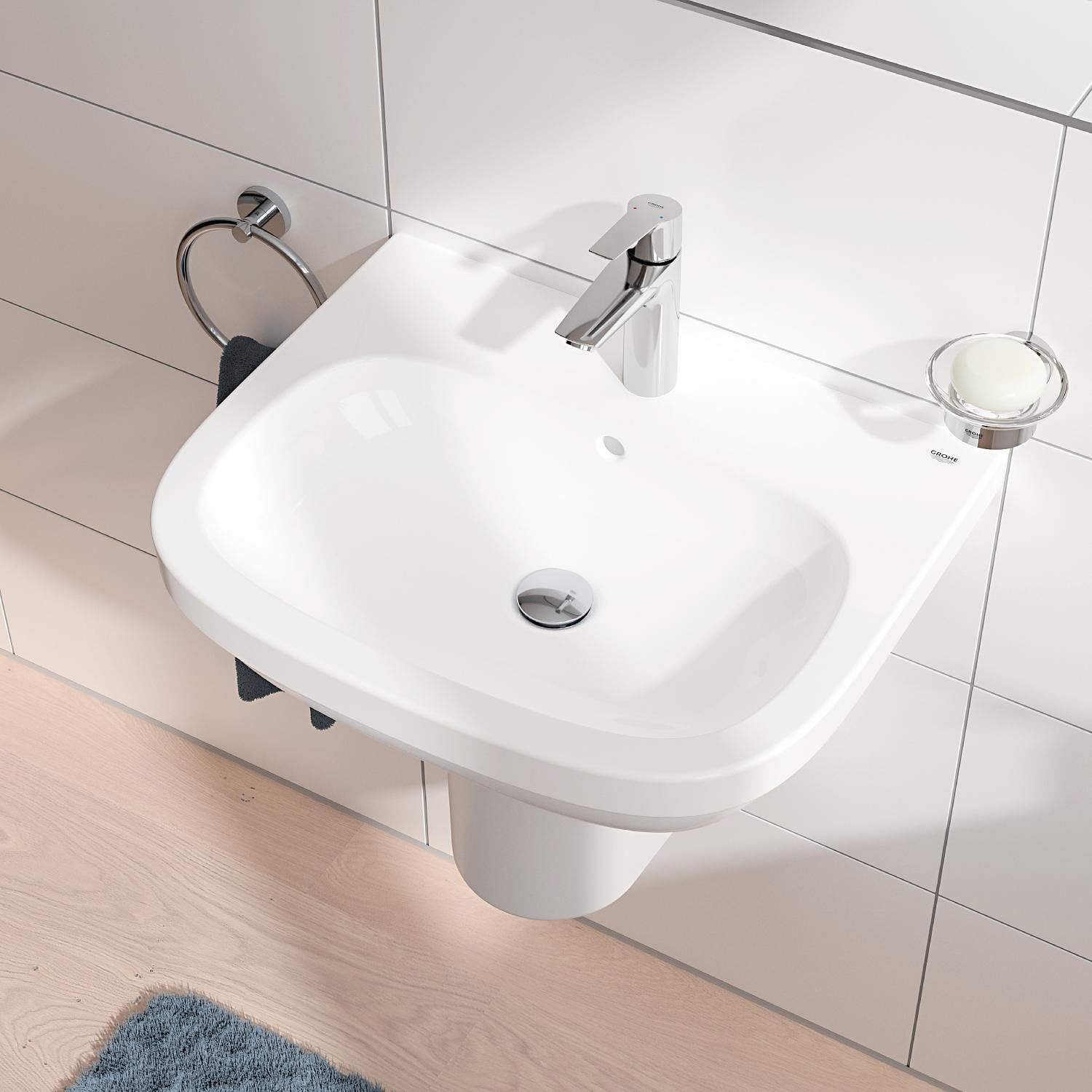 GROHE Start M miscelatore lavabo cromo con piletta EcoJoy