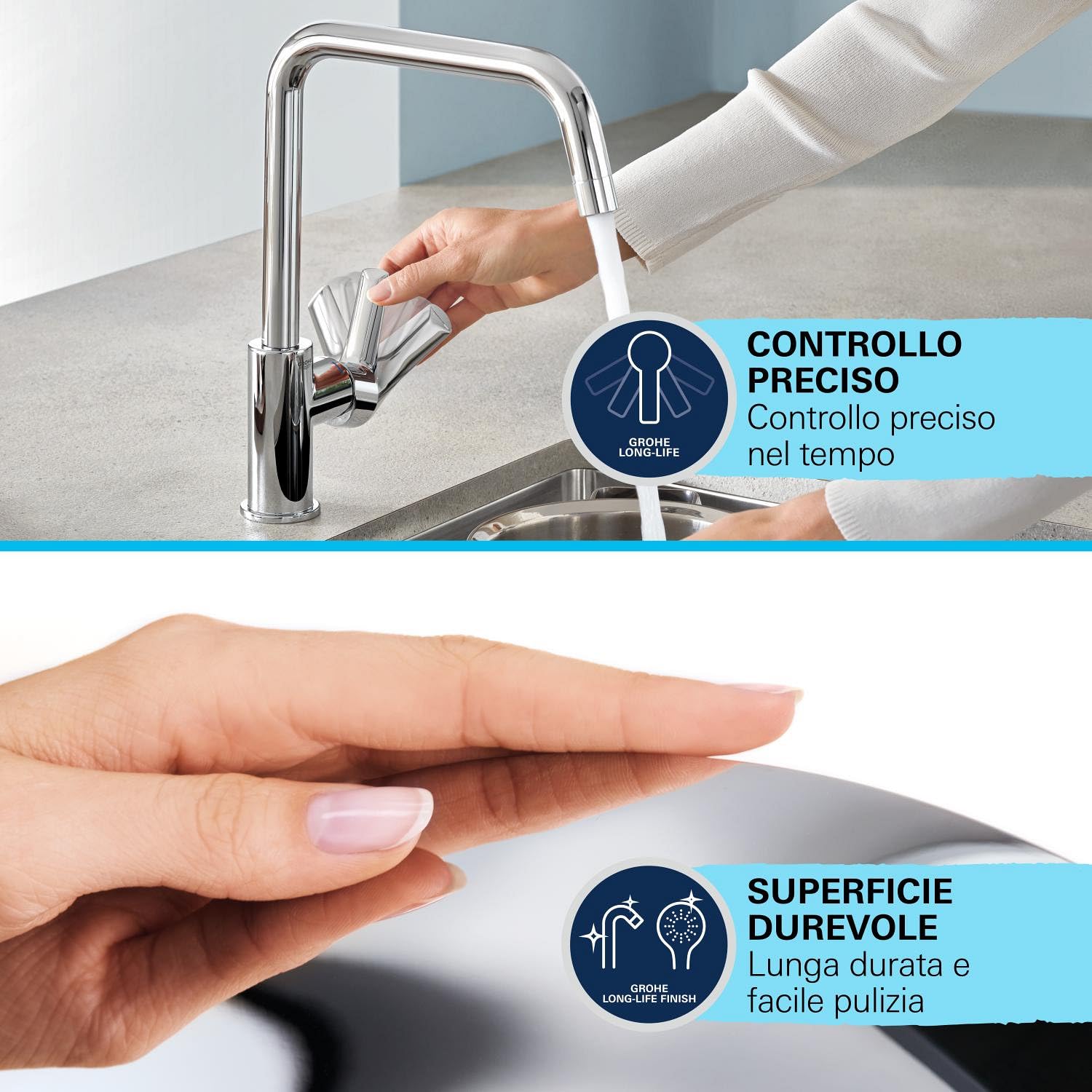 GROHE Start Edge 30551000 miscelatore cucina estraibile