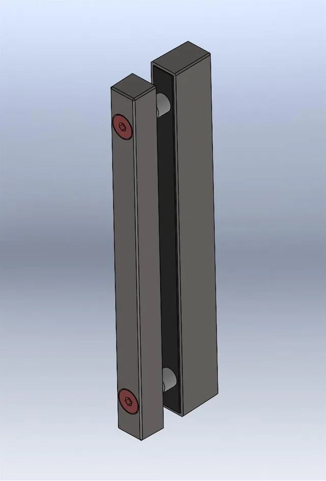 Vismaravetro Maniglia SLIDE-8000 incisa ricambio cromo