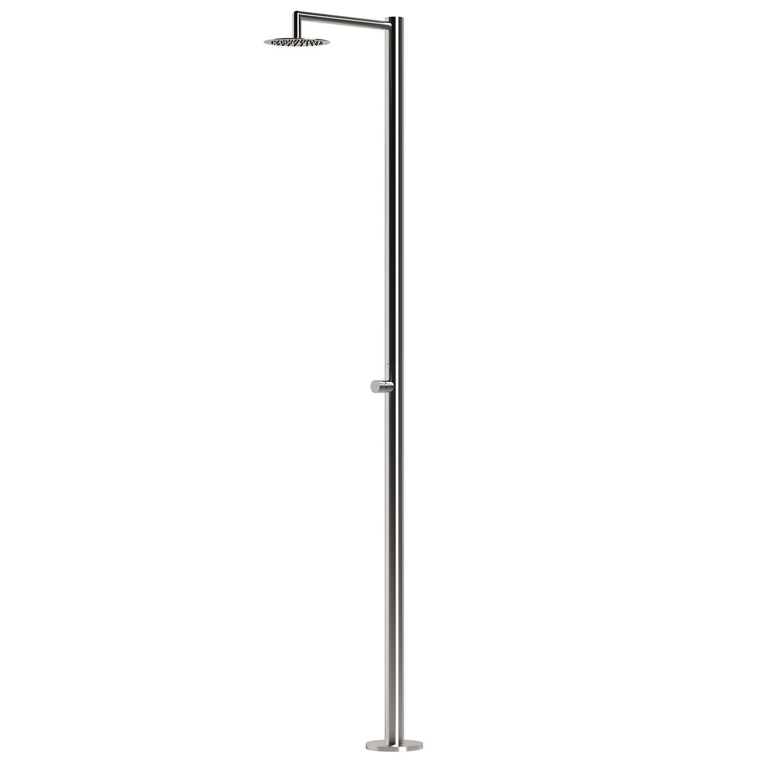 Sined Polifemo doccia esterno acqua fredda temporizzata inox