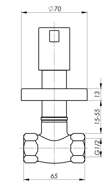 Schmiedl GS0072U1G parte esterna valvola incasso