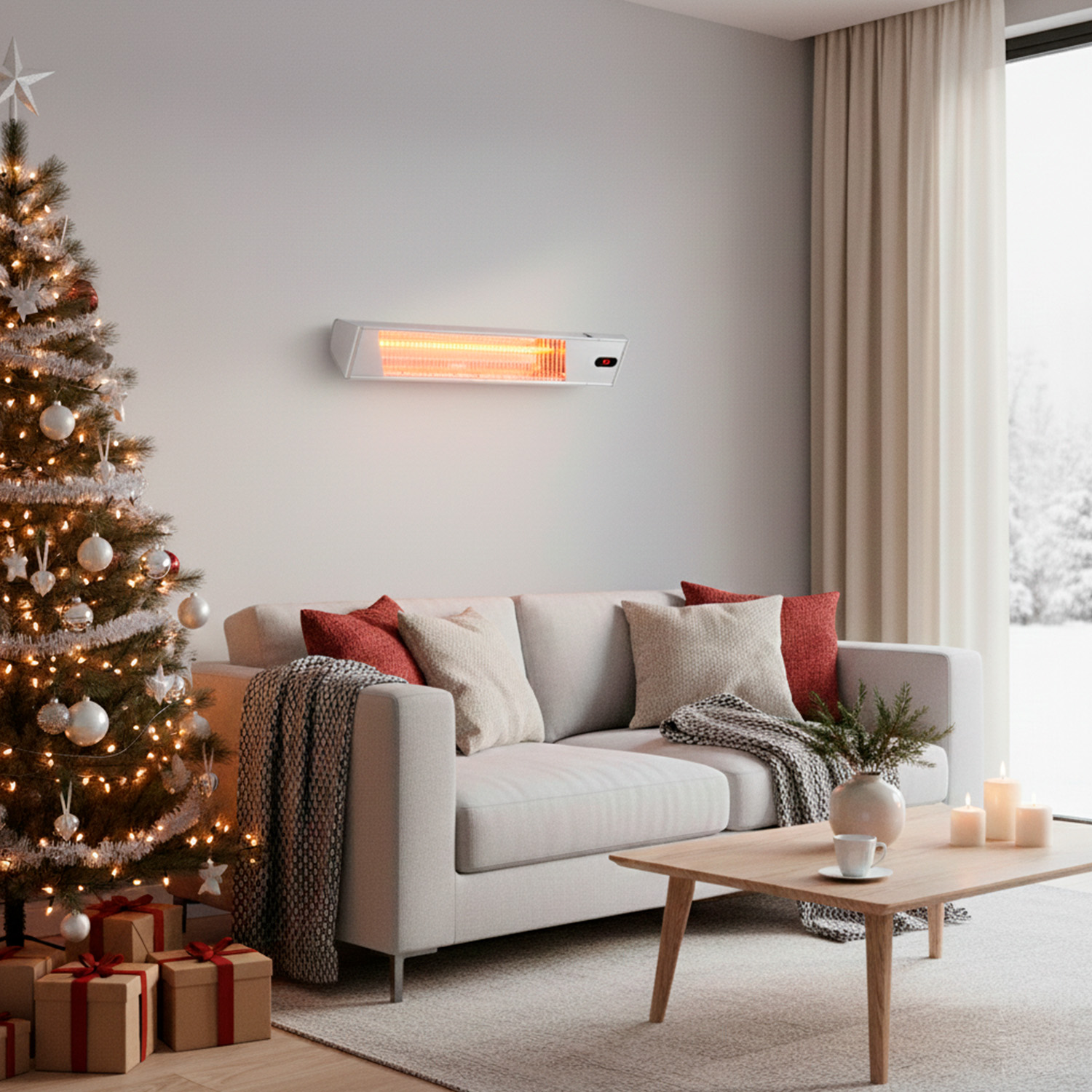 Sined Ira stufa a infrarossi wifi 2000W inox