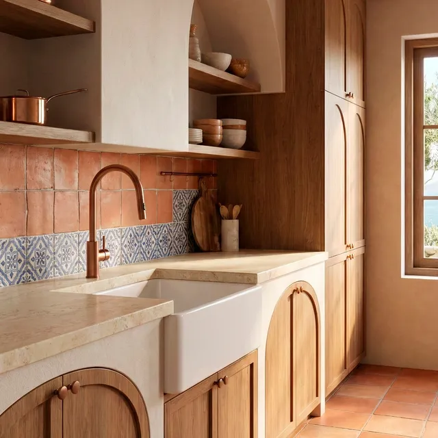 Sined Levante rubinetto cucina estraibile oro rosa inox