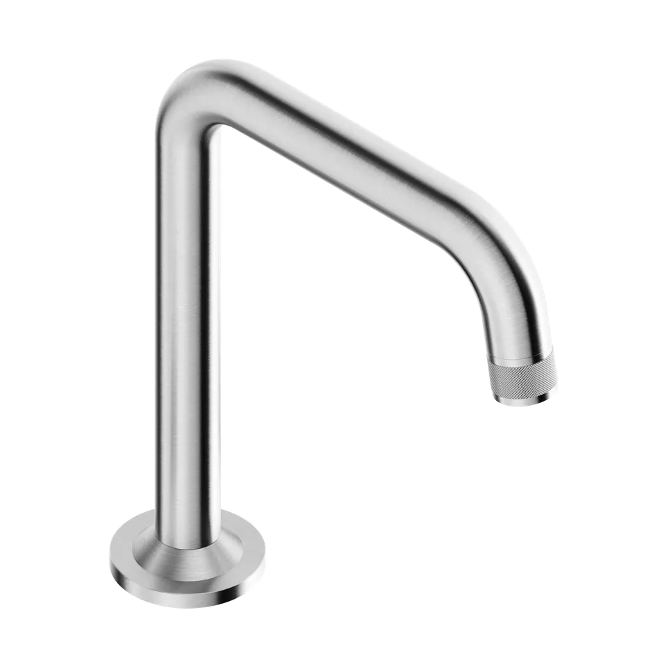 Tubico Volga bocca erogazione piano 214 mm inox