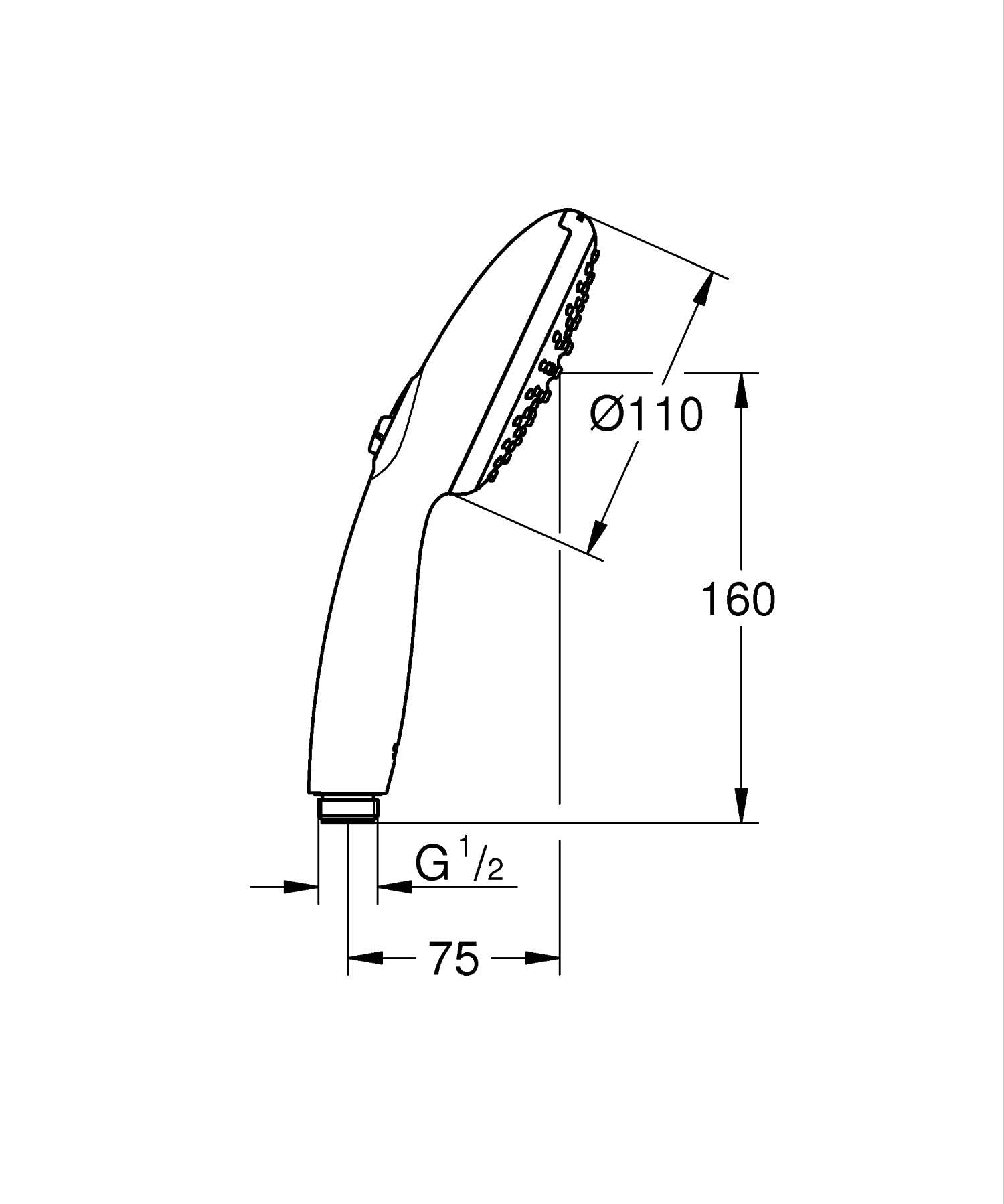 GROHE Vitalio Start 110 279462431 doccino doccia nero opaco