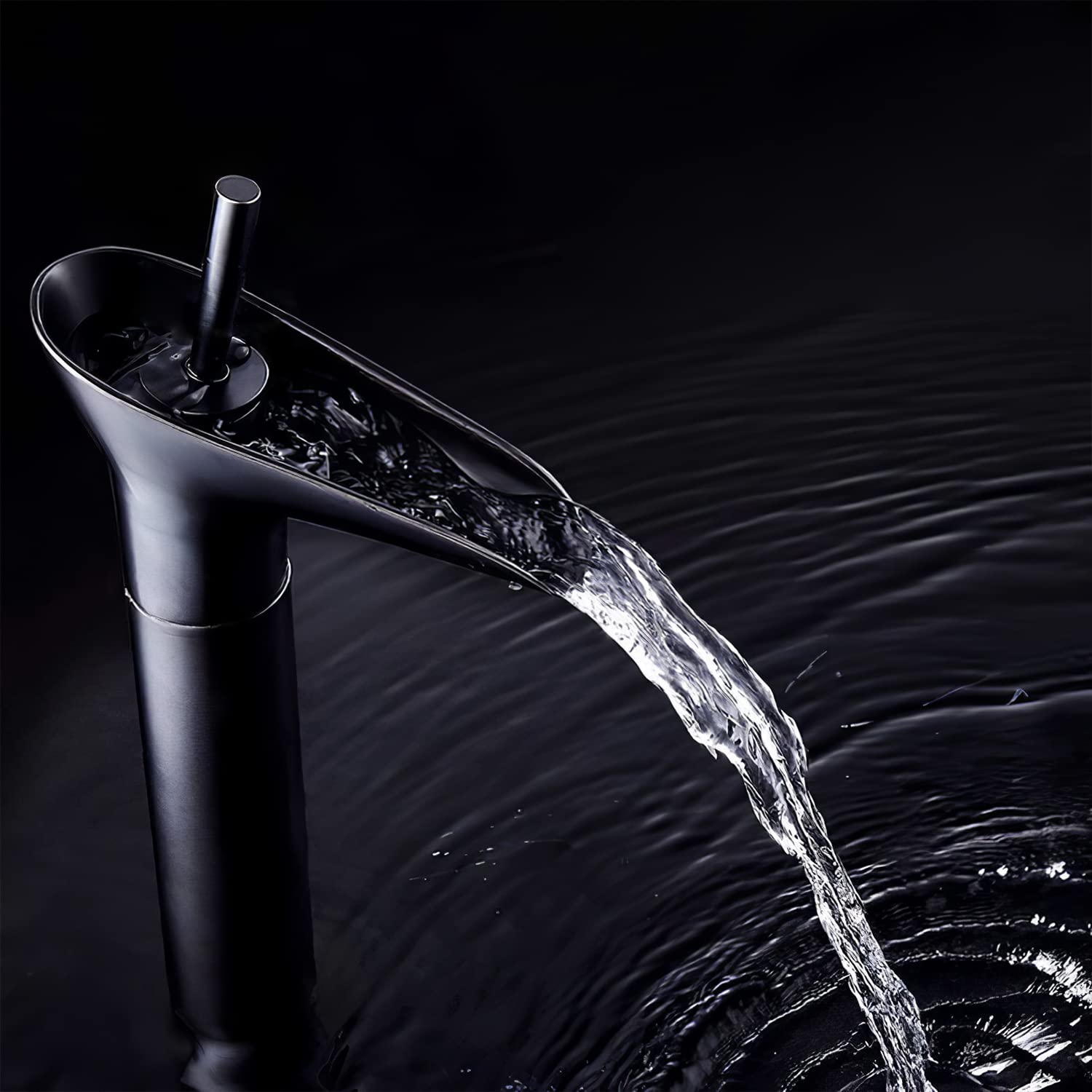 Solvex SP-12025-N miscelatore lavabo cascata nero opaco