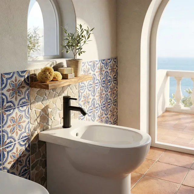Sined Levante Nero miscelatore bidet acciaio inox nero opaco