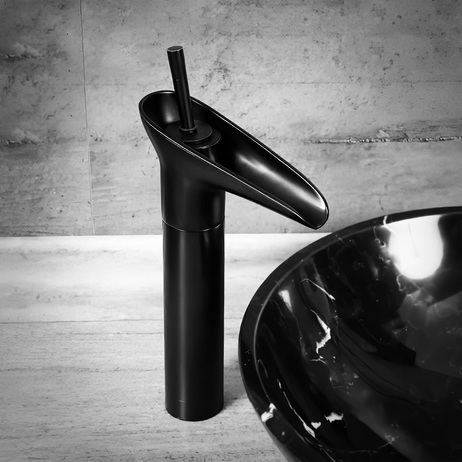 Solvex SP-12025-N miscelatore lavabo cascata nero opaco