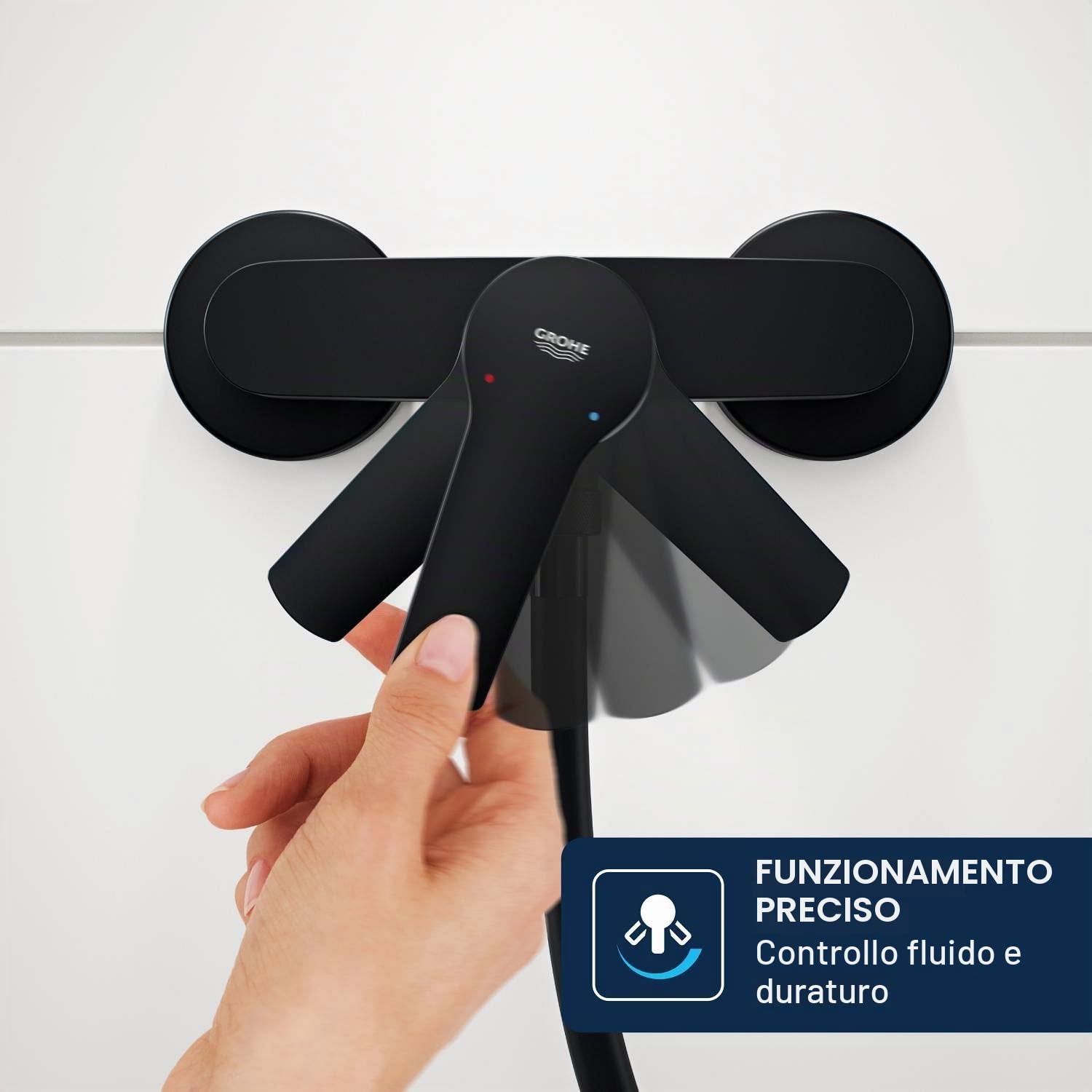 GROHE Dice 1018722430 miscelatore vasca nero opaco