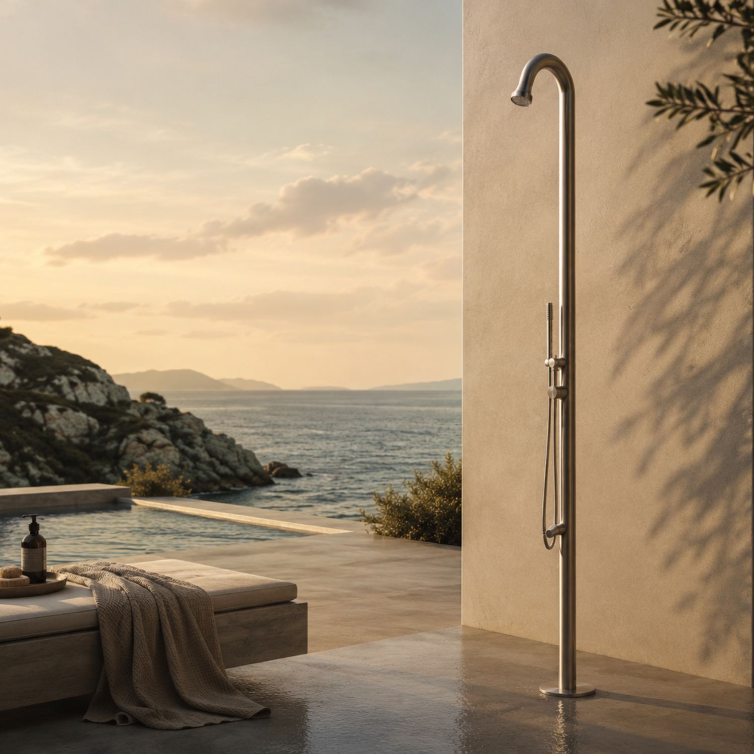 Sined Bosa doccia da esterno acqua calda e fredda inox
