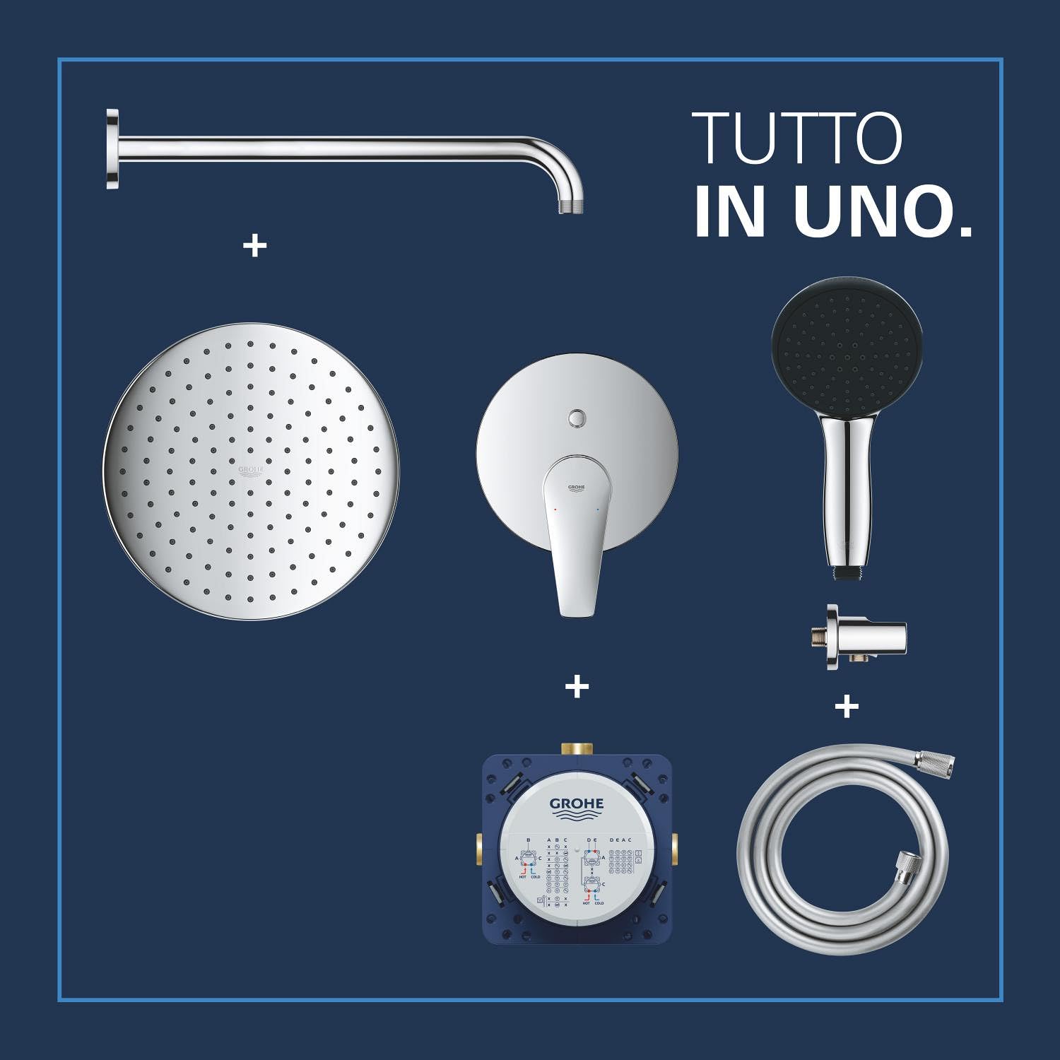 GROHE Start Edge 25293000 sistema doccia incasso cromo 2 vie