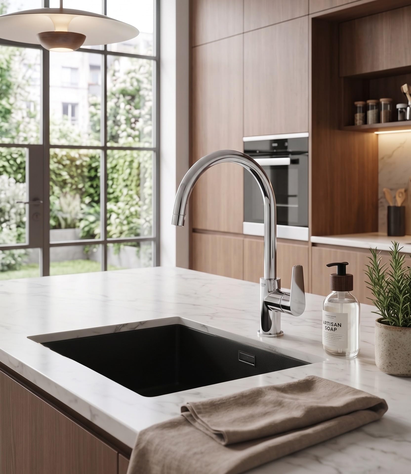 GROHE BauEdge Miscelatore Cucina Bocca Alta Cromo