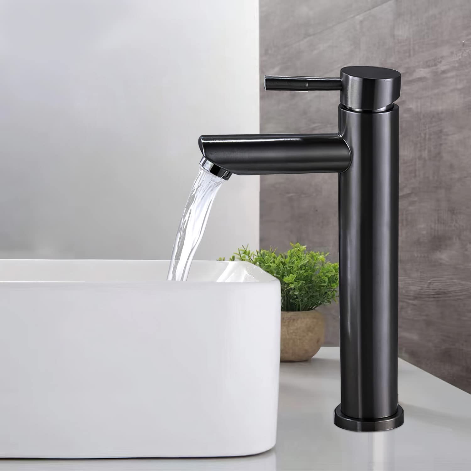 Solvex SP-10032-G miscelatore lavabo nichel spazzolato alto