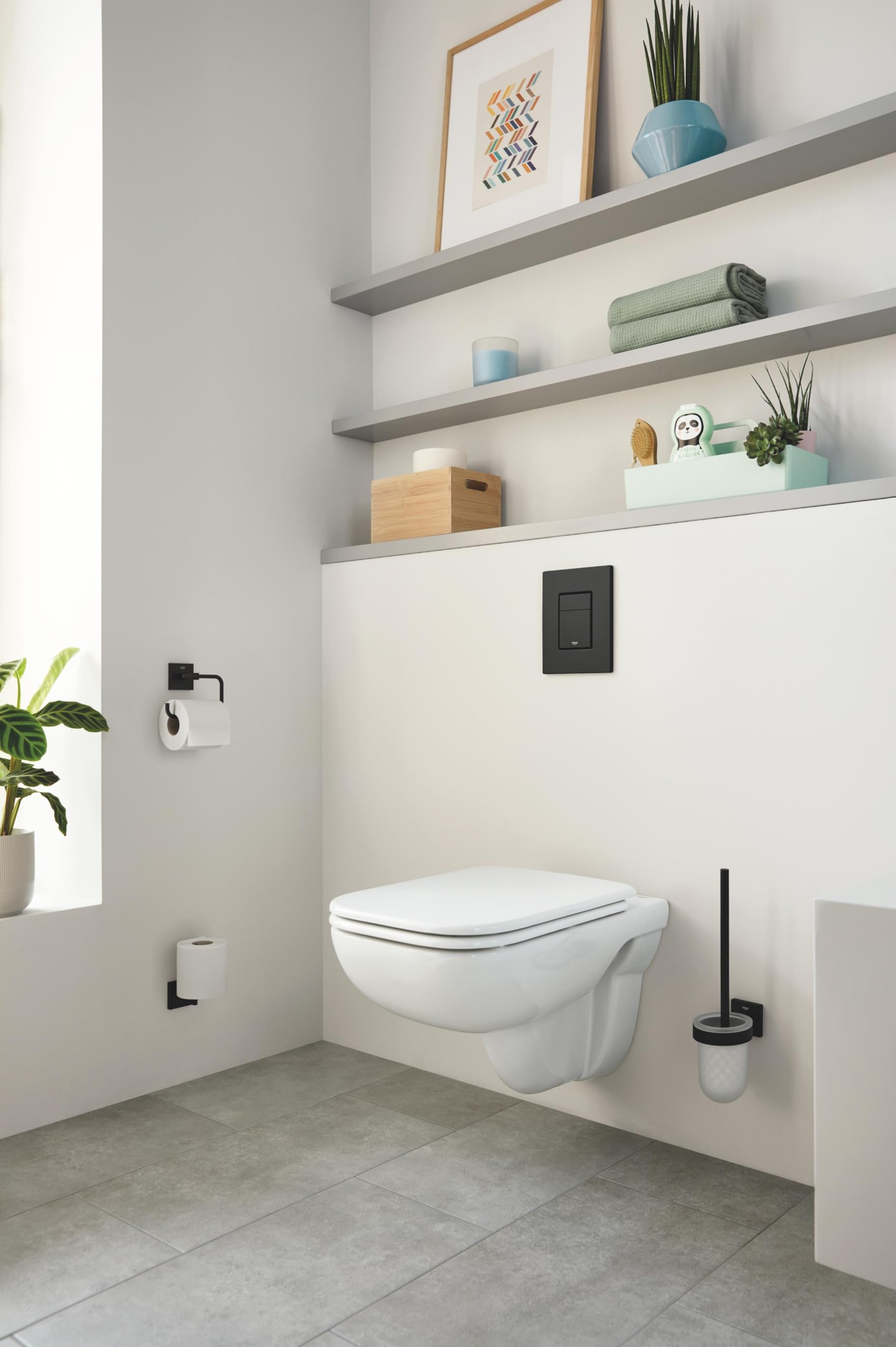 Grohe Even 389662430 placca WC nero opaco 156x197 mm
