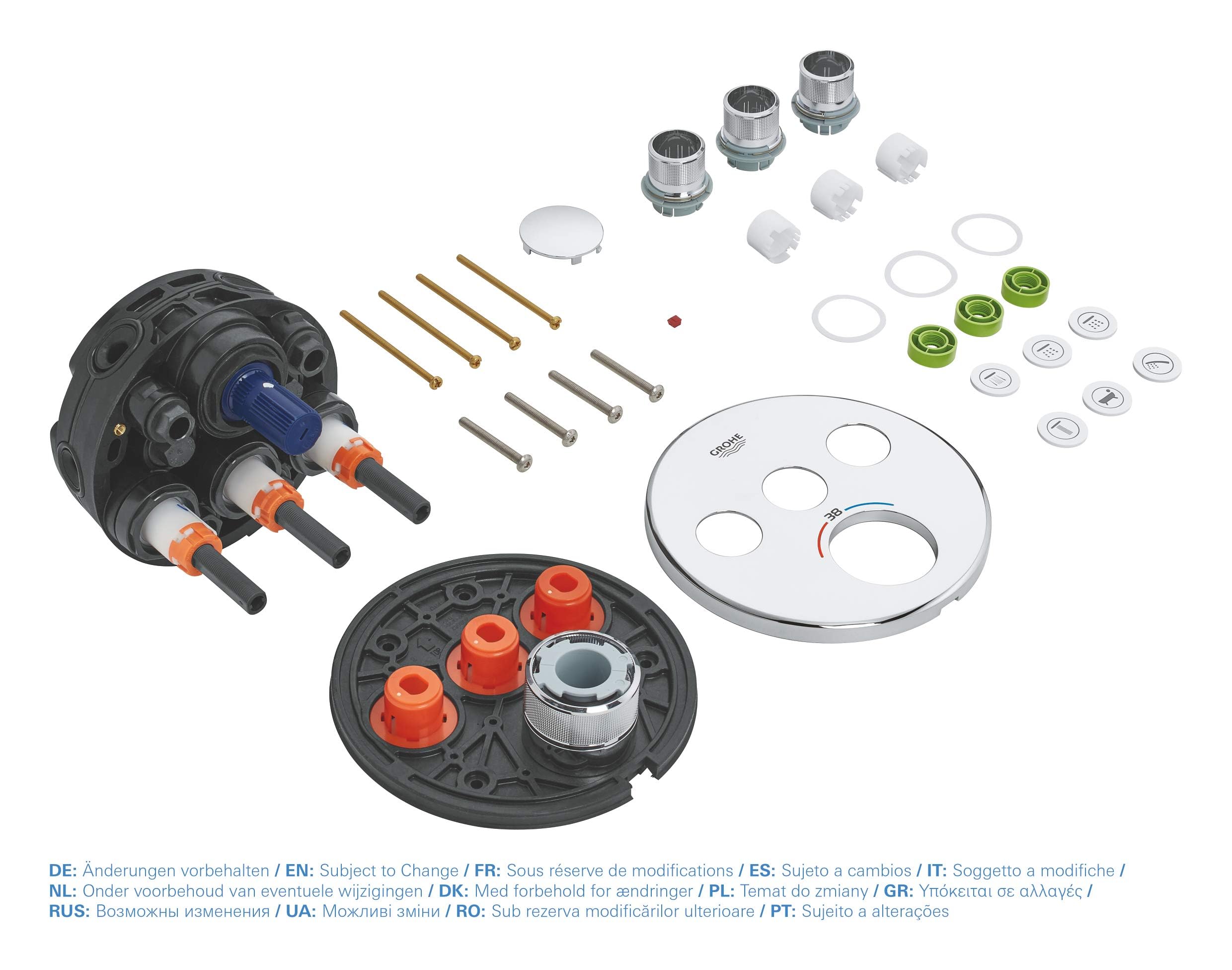 GROHE Grohtherm 29121000 Miscelatore Termostatico 3 Vie Cromo Rotondo