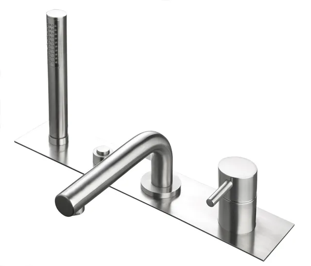 Tubico Tevere miscelatore bordo vasca bocca 200 mm inox 316L