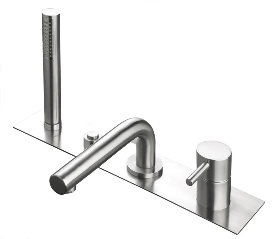 Tubico Tevere miscelatore bordo vasca bocca 200 mm inox 316L
