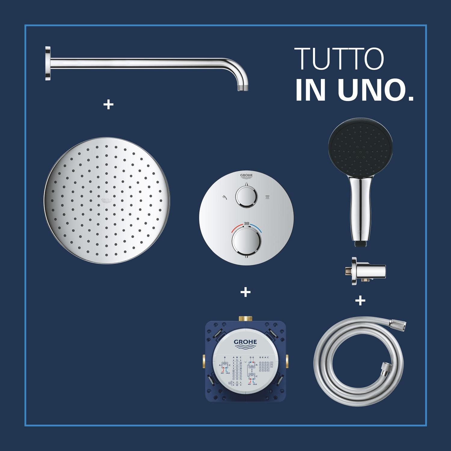 Grohe Precision 34883000 sistema doccia incasso cromo 250