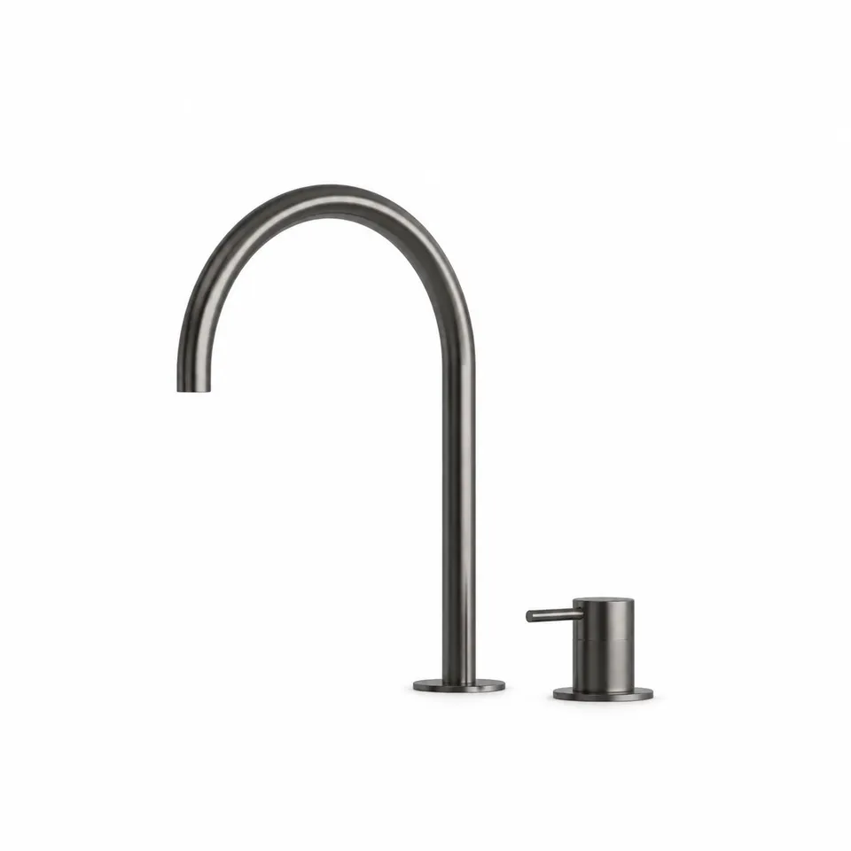 Sined Levante Rubinetto Lavabo 2 Fori Canna Fucile Inox