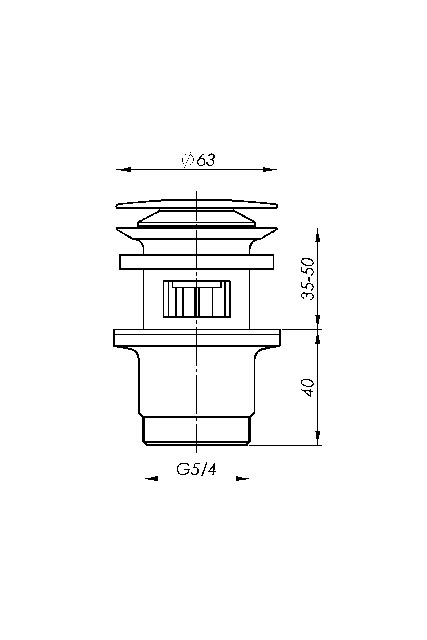 Schmiedl GS710512P piletta lavabo push 5/4