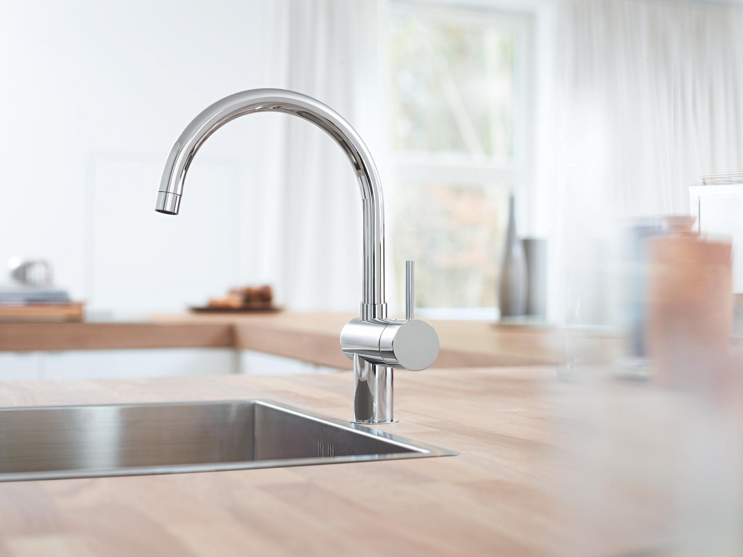 Grohe Minta 32917000 Miscelatore Cucina Cromato Bocca Alta