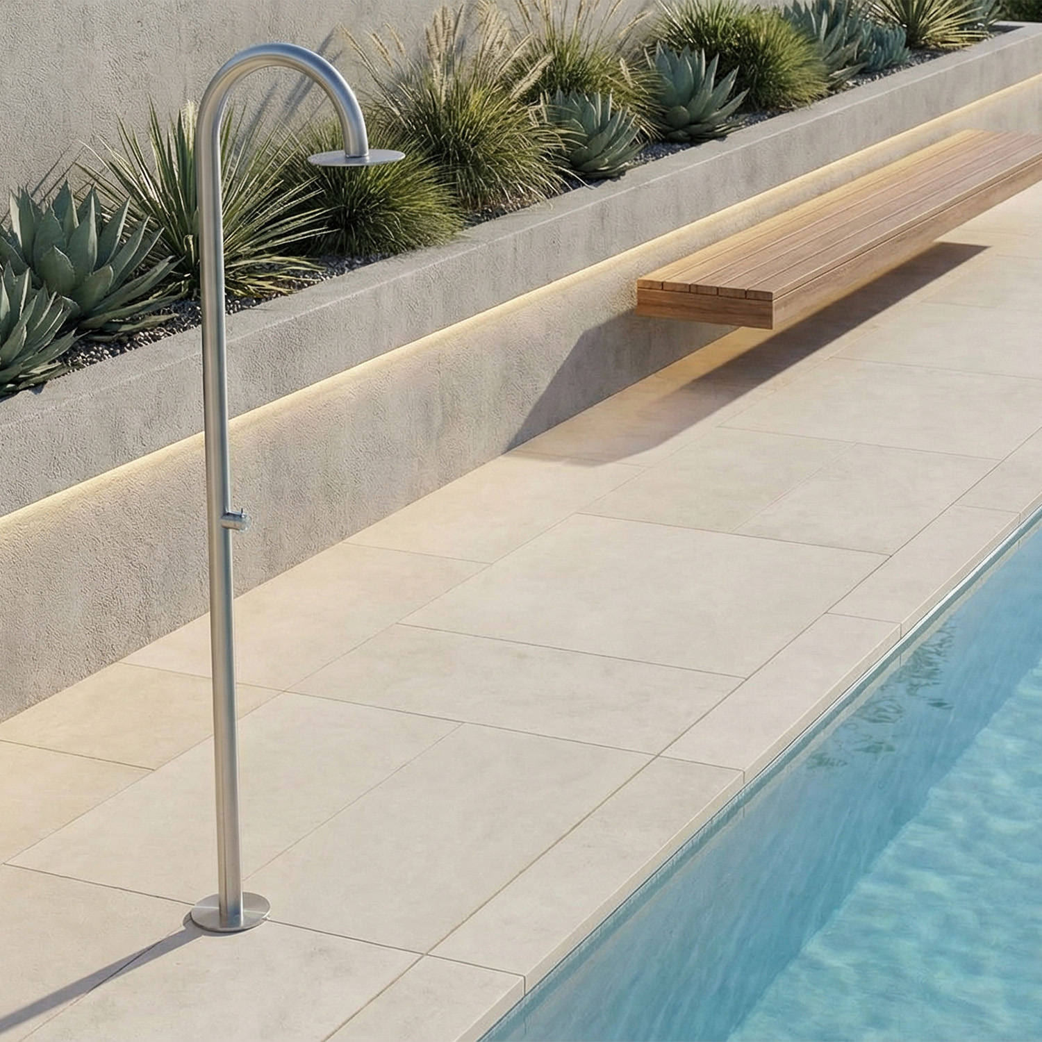 Sined Palau doccia da esterno acqua fredda inox 316L