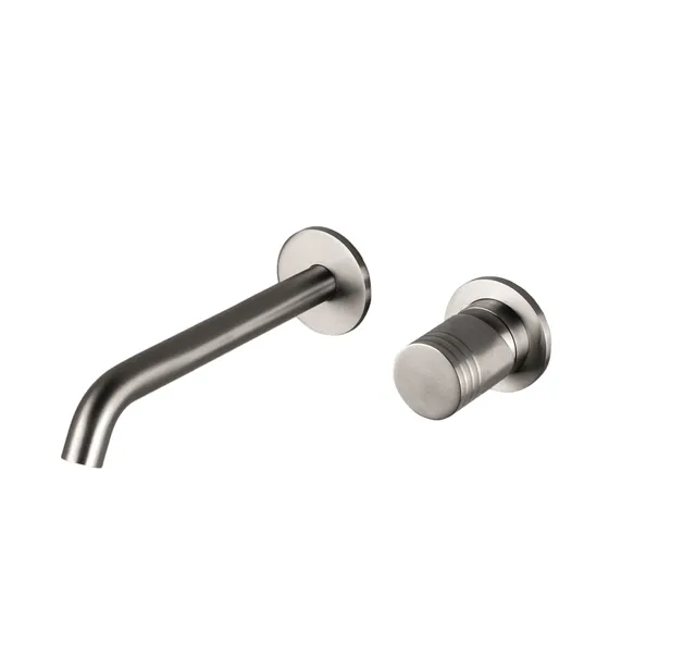 Tubico Loira miscelatore lavabo incasso bocca 21 cm inox