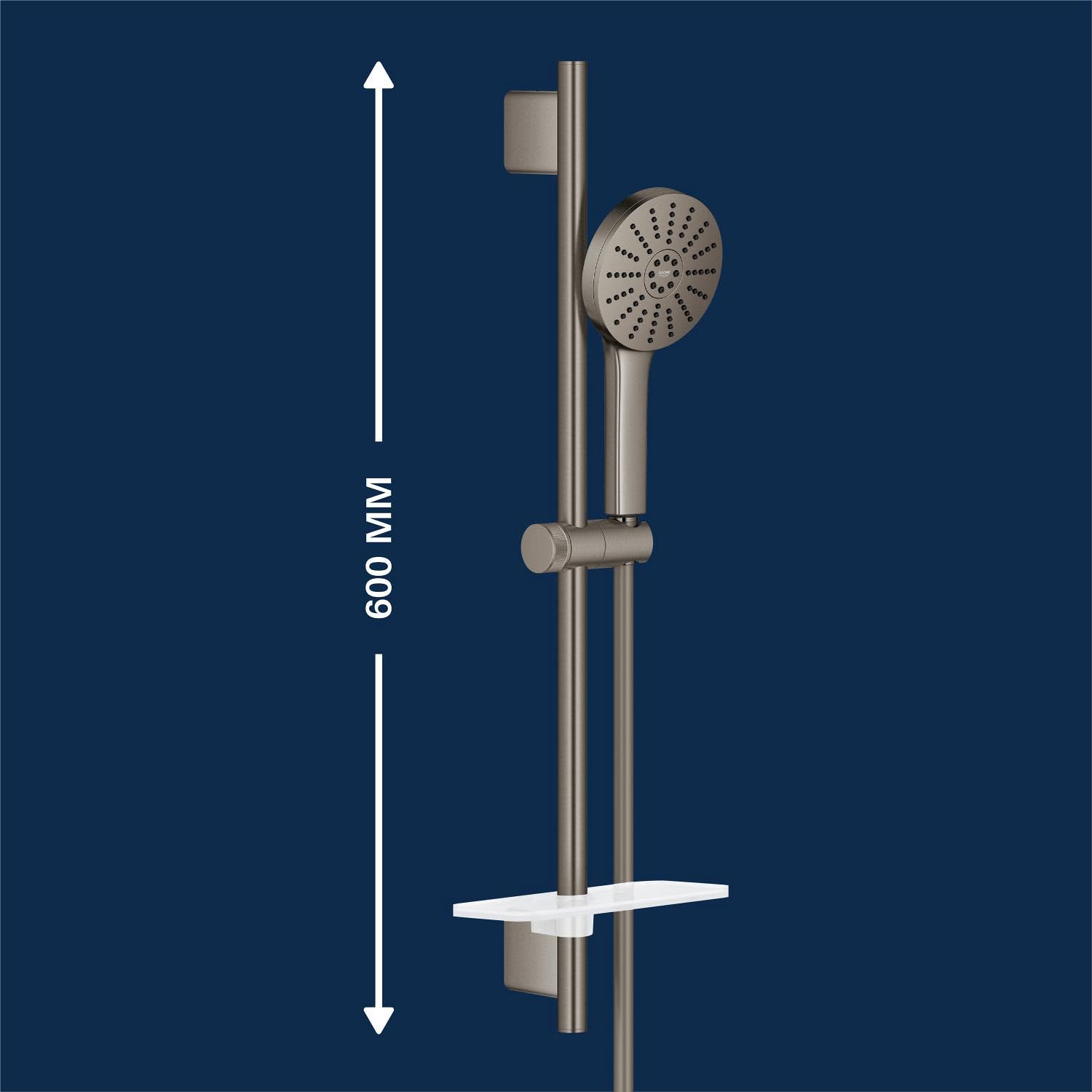 GROHE Vitalio Joy+ 120 134866AL00 saliscendi antracite con portasapone