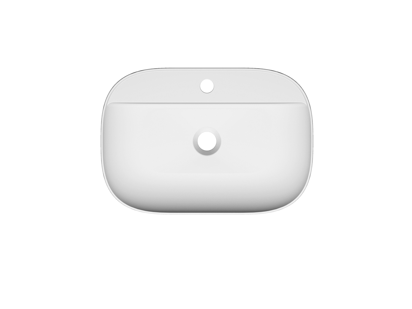 Scarabeo Glam 56/AR lavabo appoggio bianco 56x39