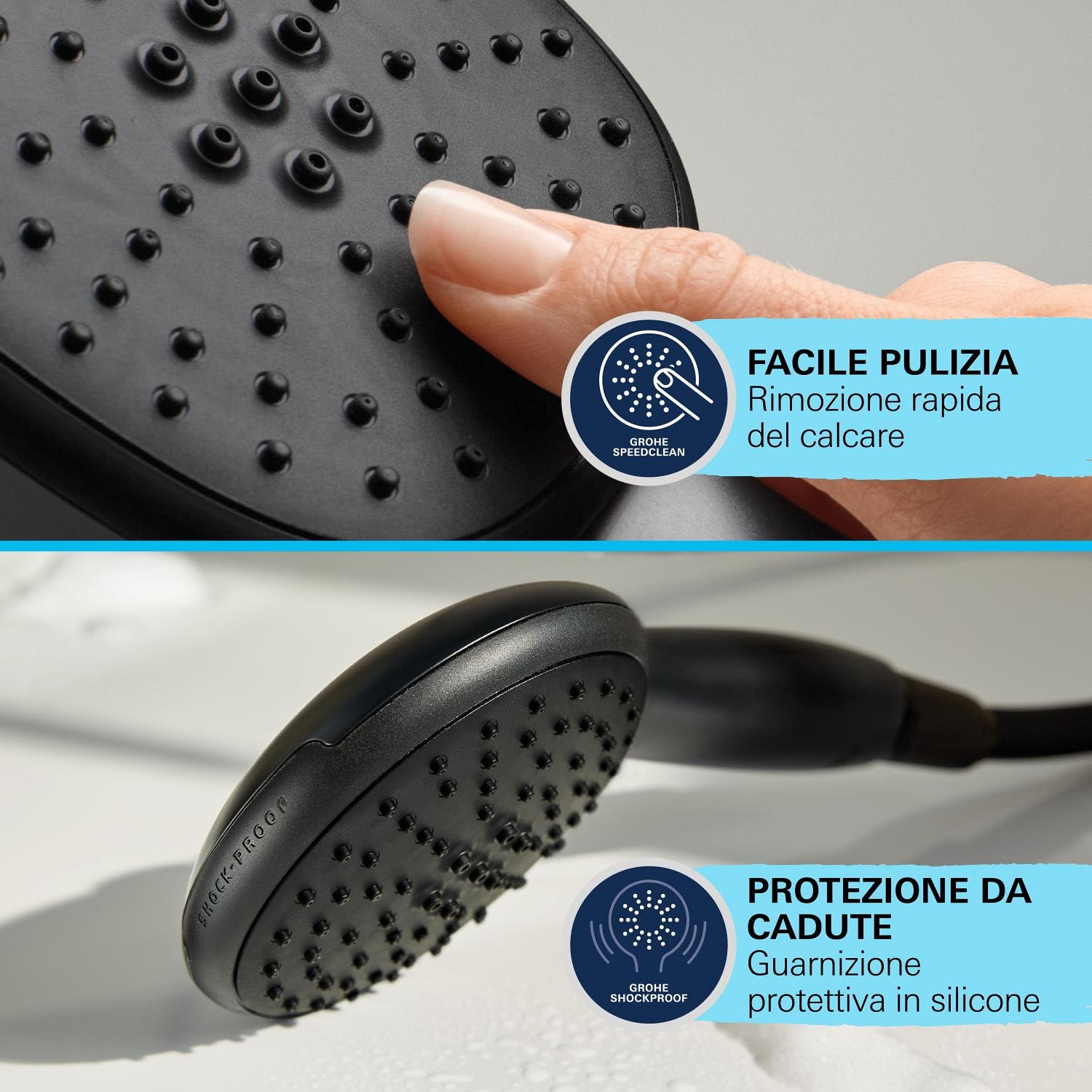 GROHE Vitalio Start Set Doccia Saliscendi 2 Getti Nero Opaco