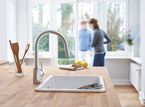 Grohe Eurocube 31483DC2 miscelatore cucina acciaio doccetta