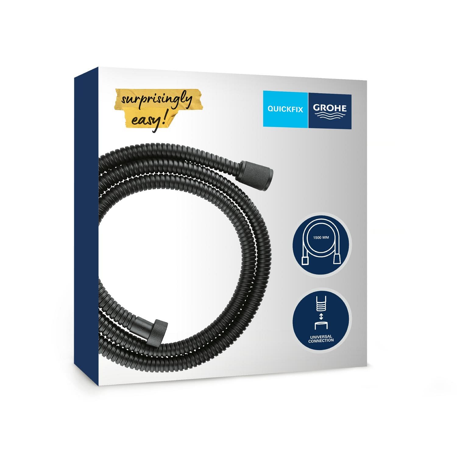 Grohe VitalioFlex 27502KS1 flessibile doccia nero 1500 mm