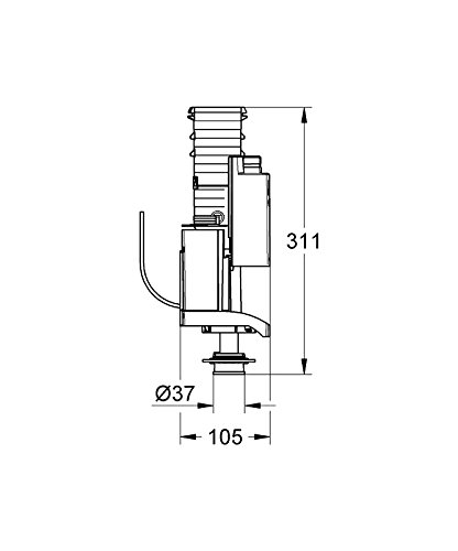 GROHE 42320000 Valvola Scarico AV1 per Cassetta Incasso