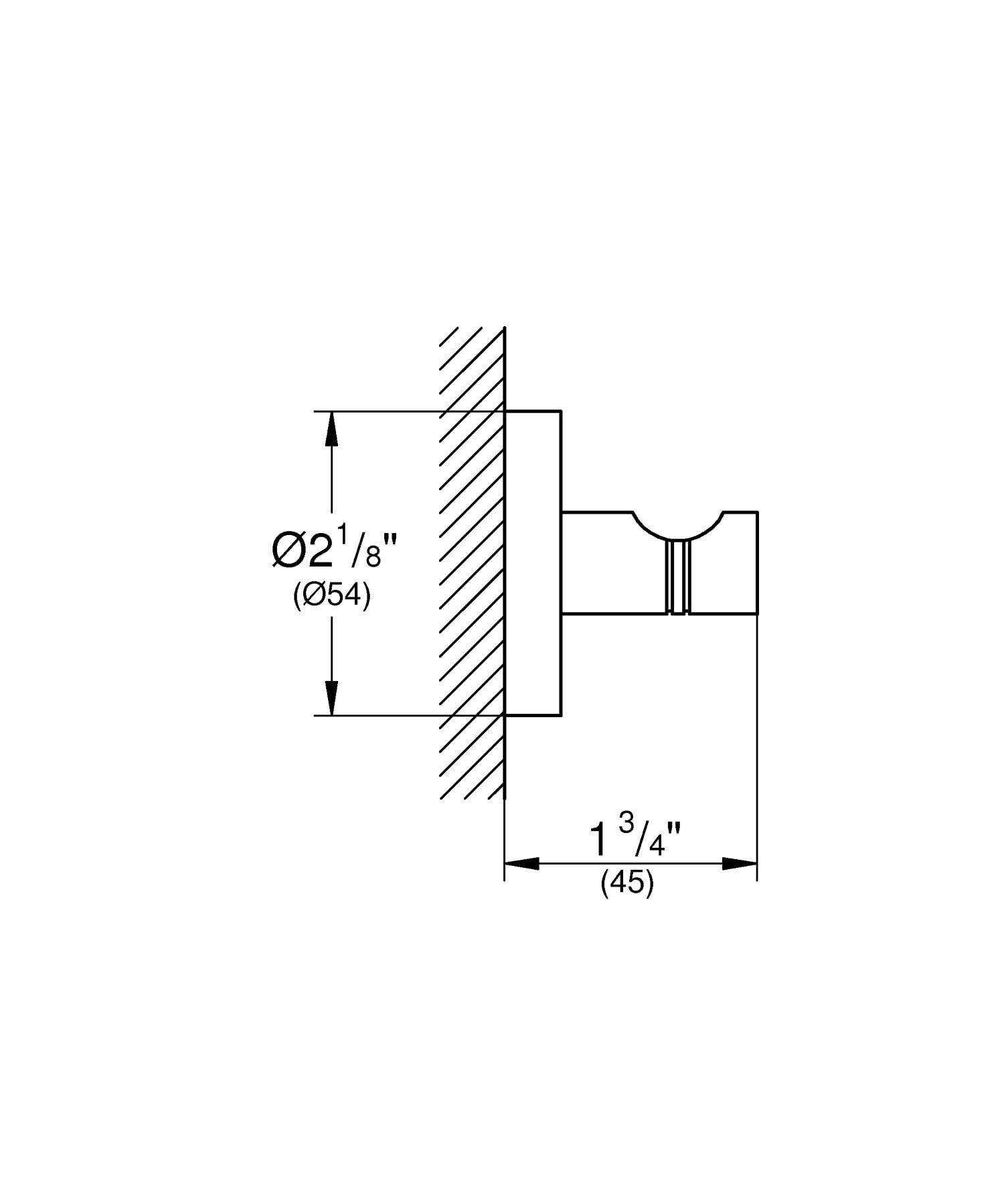 GROHE Start 41173000 gancio accappatoio cromo 45 mm